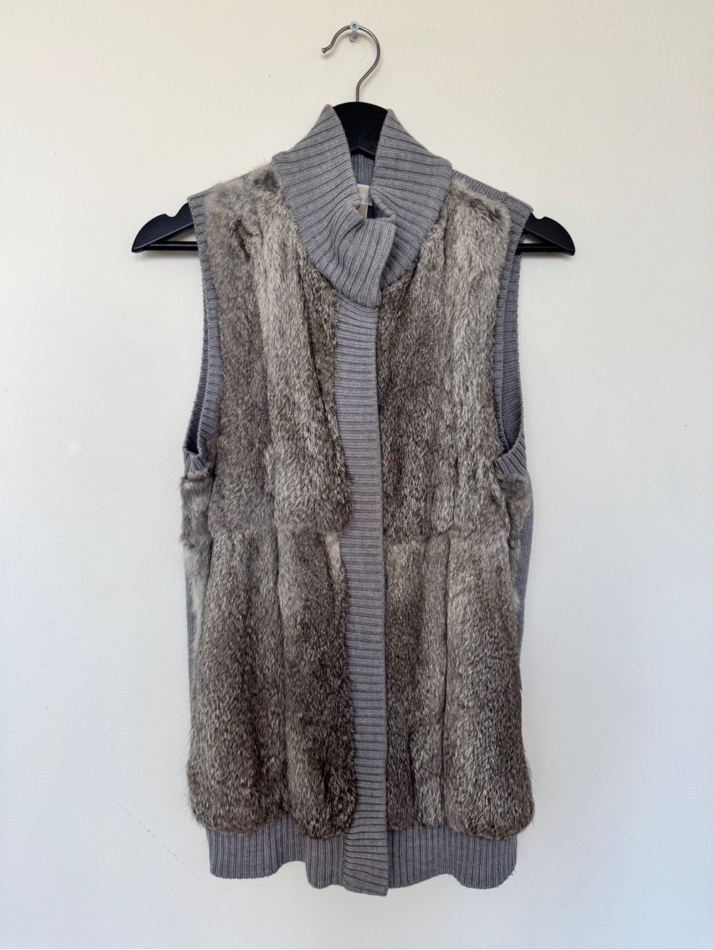 Michael Kors Genuine Rabbit Fur Knit Vest – Size S